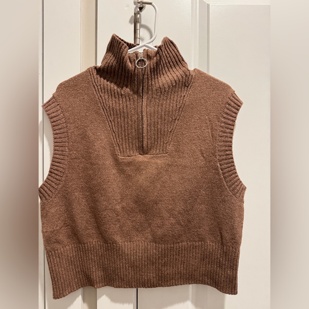 Pink Rose Tan Knit Cardigan